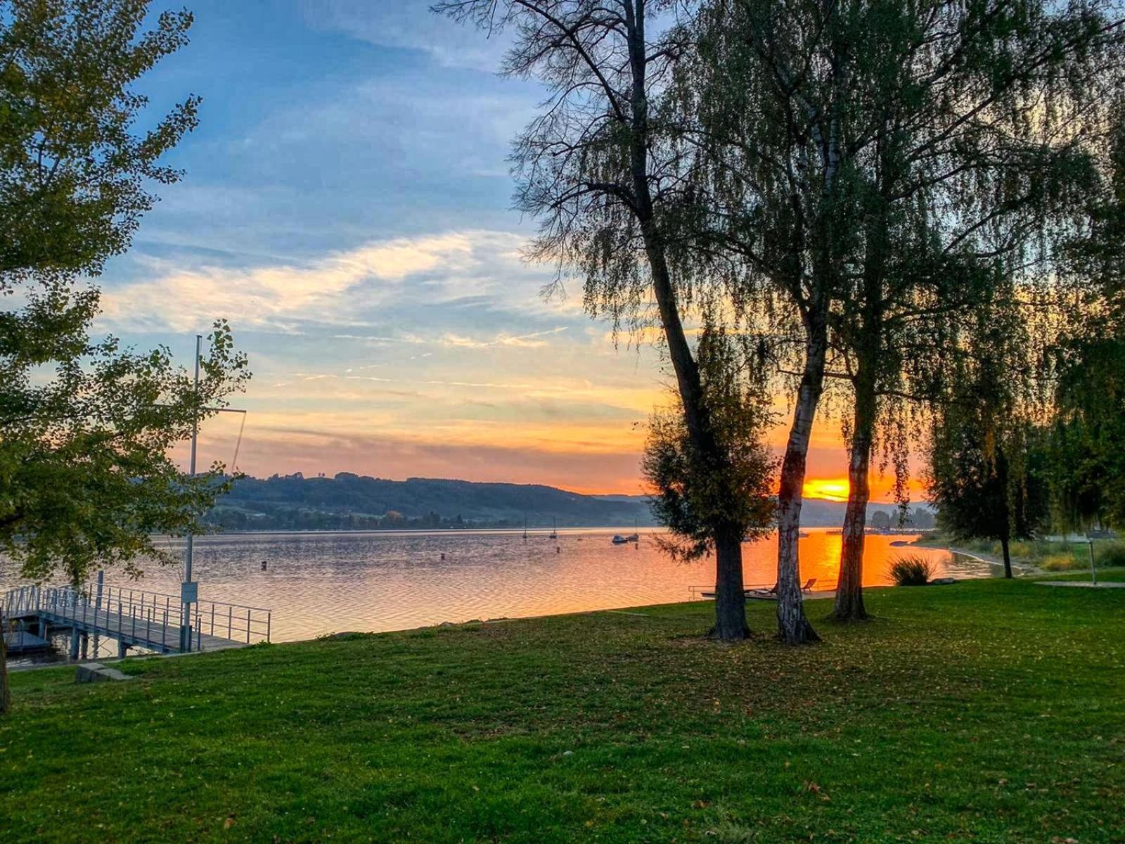 Seeblick-Oase Istayunixi Seenaehe-Sauna-Balkon-Netflix-Parkplatz Ohningen Esterno foto